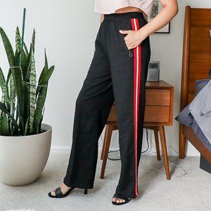Iris & Ink track pant with stripe